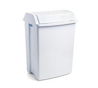 Tatay 1100901 - Poubelle à couvercle basculant en plastique blanc 49 l