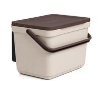 Tatay Poubelle organique avec Support, Capacité 6L, Polypropylène, Fabriqué avec des matériaux 100% recyclés. Couleur Beige. Mesures 26,5 x 20,5 x 18,5 cm 1105639 Marrón