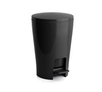 TATAY Poubelle Salle Bain à Pédale Diabolo 5L | Seau Intérieur avec Poignée | Design Pratique et Facile à Nettoyer | Plastique Résistant de Haute Qualité | 19 x 21 x 28,2 cm - Noir