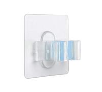 TATAY Quickfix Clip Embrasse Porte-mop Organisateur de Mur, Crochet avec adhésif par microventosas, supporte jusqu'à 5 Kilos, réutilisable, Translucide, Taille Unique
