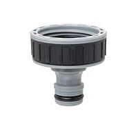 TATAY Nez de Robinet Femelle 1" Premium, Connecteur Universel pour Tuyau d'Arrosage, Protection solaire, Installation facile, Gris - Noir