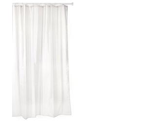 Tatay Rideau de Douche ou Baignoire 5520001, Dimensions 140x200 cm | Rideau de Douche | Polyester Résistant | Anneaux Inclus | Installation Facile | Protection Contre les Éclaboussures, Blanc