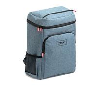 TATAY Sac a Dos Isotherme 25L | Étanche | Bretelles et Dos Rembourrés | Garde le Froid 12h | Sac Isotherme avec Fermeture Éclair Hermétique | 6 Poches | 31x19x35cm - Bleu Denim
