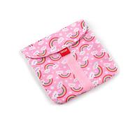 TATAY Porta Sandwich Reutilizable, Bolsa de Tela ideal para la merienda o almuerzo, Adaptable, Fácil de limpiar, Sin BPA, Personalizable. Arc d'Irirs. Medidas 18 x 18 cm.