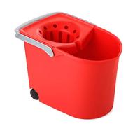 Tatay Seau à Moquette à roulettes, PP, sans BPA, capacité 12 litres, égouttoir à Pression, avec poignées. Fabriqué en Espagne. Couleur Rouge. Dimensions 25,5 x 38,2 x 28 cm.