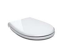 TATAY Siège de WC Universel Flat, de PP, Résistant aux chocs, 100% recyclable, longue durée de vie, facile à entretenir., Fabriqué en Espagne, Couleur Blanc, Dimensions 36.5 x 5.5 x 46.5 cm