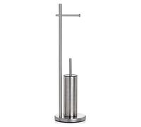 Tatay Serviteur WC sur Pied, Porte-Rouleau et Brosse sans Perçage, en Acier Inoxydable. Mesure 20,5 x 20,5 x 74,5 cm.