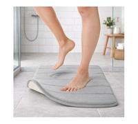 TATAY Tapis de Bain Nuvola, 100% Microfibre, Antidérapant, Absorbant, Séchage rapide, Toucher doux, Effet mémoire, Lavable, Gris. Mesure 40 x 60 cm