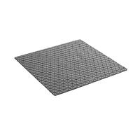TATAY Tapis de Douche Antidérapant, caoutchouc SBS - TP avec 120 ventouses, Carré, Design diamant, Gris. Mesure 54 x 54 cm