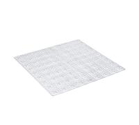 TATAY Tapis de Douche Antidérapant, PVC, avec ventouses, Résistant à la moisissure et aux Microbes, Antibactérien, Design Barcelona, Translucide. Mesure 54 x 54 cm