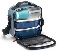 Tatay Urban Food Roll & Go Sac Isotherme Repas, Capacité 4,2 L, Avec 2 Boîtes Hermetiques En Plastique 0,5 L Sans Bpa, Denim Blue. Mesure 22 X 11 X 22,5 Cm