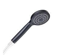 TATAY Verona Pomme de douche, 10 cm de diamètre, en ABS, 1 position, système d'économie d'eau et anti-calcaire, facile à nettoyer, garantie 5 ans. Noir