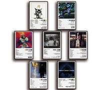 TATBUL J Poster Cole Lot de 7 affiches sur toile sans cadre 20 x 30 cm