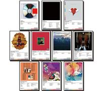 TATBUL Kanye Poster West Album Cover Lot de 10 affiches sur toile sans cadre 20 x 30 cm