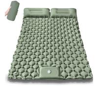 Tates de Couchage Auto-infranchantes Portables avec Oreiller Simple, Double, épissure, Tissu imperméable pour la randonnée, Camping RV SpringRainGreen twopeople