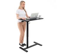 Tatkraft Bliss Table Élévation Pneumatique pour Ordinateur Portable à roulettes, Hauteur Réglable de 74 à 115 cm Réglage sans Effort du Niveau, Bureau Assis Debout pour Travail à Domicile