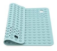Tatkraft Detail - Tapis de Douche Antidérapant - 60x60cm - Tapis de Bain Caoutchouc Carré - 134 Ventouses - Sans BPA - Antifongique et Antibactérien - Pour Enfants et Sénior - Qualité Italienne - Bleu