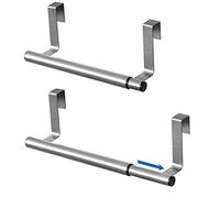Tatkraft Spread, Porte-Serviettes Porte-Torchons Suspendu aux Portes des Placards, Séchoir 1 Barre Extensible en INOX, 25-40x8x9cm, Accessoire Cuisine et Salle de Bain sans Perçage