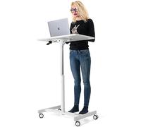 Tatkraft Trend Table Élévation Pneumatique pour Ordinateur Portable à roulettes, Hauteur Réglable de 74 à 114 cm Réglage sans Effort du Niveau, Bureau Assis Debout pour Travail à Domicile