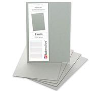 TATMOTIVE Lot de 10 cartons de reliure de qualité supérieure - Carton gris - 2 mm - Format A4 - 1260 g/m²