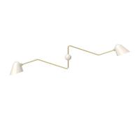 TATO BChênehina Applique Murale Double Blanc & Laiton