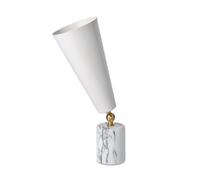 TATO Vox Lampe à Poser Marbre Blanc & Laiton Mat/ Blanc Petit