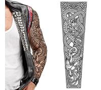Tatodays tatouage temporaire bras complet viking dragon bâton sur transfert d'art corporel femmes et hommes cosplay Halloween adulte tatouage temporaire pour bras