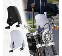 TaTonCycle Moto Double Bulle Pare-Brise déflecteurs de Vent Avant Parebrise visière protecteurConvient pour H-Arley Dyna Iron 883 Softail Sportster 883 Street Bob Accessoires (Fumée Noire)