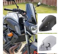 TaTonCycle MT-07 FZ-07 Déflecteur de Vent de Pare-Brise à Double Bulle avec Support de Montage pour Ya-ma-ha MT07 FZ07 MT 07 FZ 07 2018 2019 2020 Accessoires (Fumée Noir)