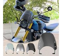 TaTonCycle Pare-Brise de Moto Déflecteur de Vent Déflecteur de Vent Support de Montage Compatible avec T-riumph Bonneville Scrambler 1200 XE/XC/BE 2019 2020 2021 2022 (Gris Fumée)