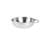 Tatonka Bowl with Grip S - Bol léger en acier inoxydable 18/8 avec anse et graduation du volume - Inoxydable, adapté à un usage alimentaire et résistant aux acides de fruits - Diamètre : 15,5 x 4,5 cm