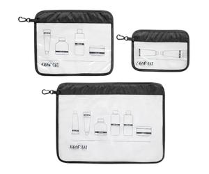 Tatonka Lot de 3 Trousses de Toilette à Fermeture éclair - A4 / A5 / A6 - Sacs Transparents pour Transporter des liquides dans Les Bagages à Main en Avion