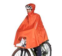 Tatonka Poncho de vélo imperméable avec capuche, fenêtre de visualisation pour la lumière du vélo, réflecteurs et interventions pour les mains - Disponible en trois tailles (S/M/L)