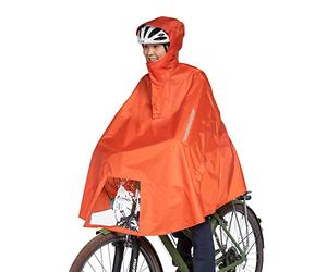 Tatonka Poncho de vélo imperméable avec capuche, fenêtre de visualisation pour la lumière du vélo, réflecteurs et interventions pour les mains - Disponible en trois tailles (S/M/L)