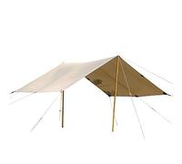 Tatonka Tarp 4 TC (285 x 400 cm) - Tarp imperméable en Coton mélangé avec Une Excellente stabilité aux UV, œillets et Boucles de Retrait - Protège du Soleil, du Vent et de la Pluie - Beige