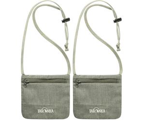 Tatonka Unisexe - Pochette Tour de Cou Skin ID Pouch pour Adulte Olive 11 x 12 cm (Lot de 2)