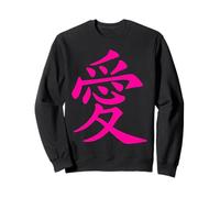 Tatouage Calligraphie Symbole d'amour Chinois Rose Sweatshirt