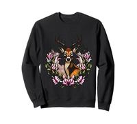 Tatouage Cerf de l'Arkansas avec Bois et Fleur de Pommier Sweatshirt