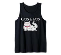 Tatouage Chat Lover Cats and Tats Ink Style Animal Humour Graphique Débardeur