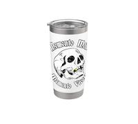 Tatouage crâne Memento Mori & Memento Vivere Stoic Gobelet isotherme en acier inoxydable double paroi