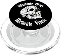 Tatouage crâne Memento Mori & Memento Vivere Stoic PopSockets PopGrip pour MagSafe