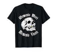 Tatouage crâne Memento Mori & Memento Vivere Stoic T-Shirt Graphique avec Valeur