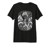 Tatouage de Berger Japonais Irezumi T-Shirt Haut de Gamme