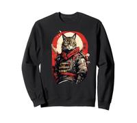 Tatouage de Chat Japonais rétro samouraï Graphique Ninja Kawaii Sweatshirt