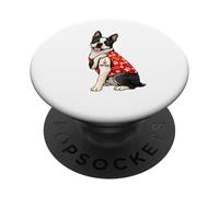 Tatouage de Chien Boston Terrier Mom Love PopSockets PopGrip Adhésif