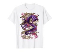Tatouage de Dragon Japonais en Fleur de Cerisier (sur Le Dos) T-Shirt Graphique avec Valeur