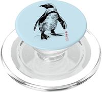 Tatouage de Pingouin Japonais I Dragon Koi Fleurs de PopSockets PopGrip pour MagSafe