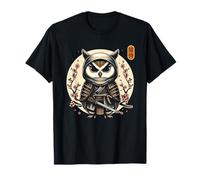 Tatouage de samouraï ninja hibou japonais art kawaii japonais T-Shirt