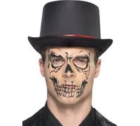 Tatouage de visage de squelette noir