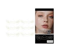 Tatouage de visage - Patches de peau de paillettes de visage pour femmes | Accessoires de patch de maquillage | Faux tatouages | Autocollants créatifs de tatouage de visage pour festival, réunion, a